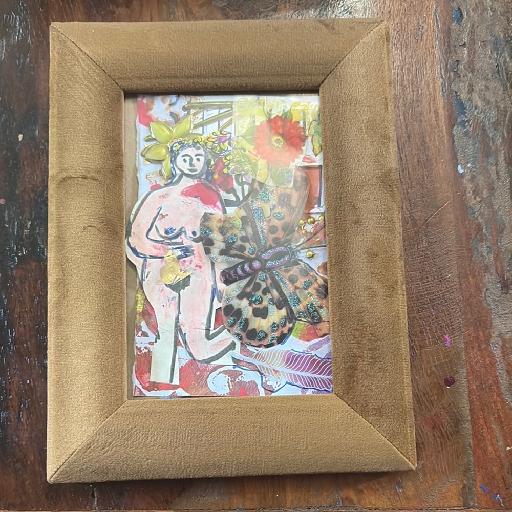 Artistic Framed Print with Gold Frame
